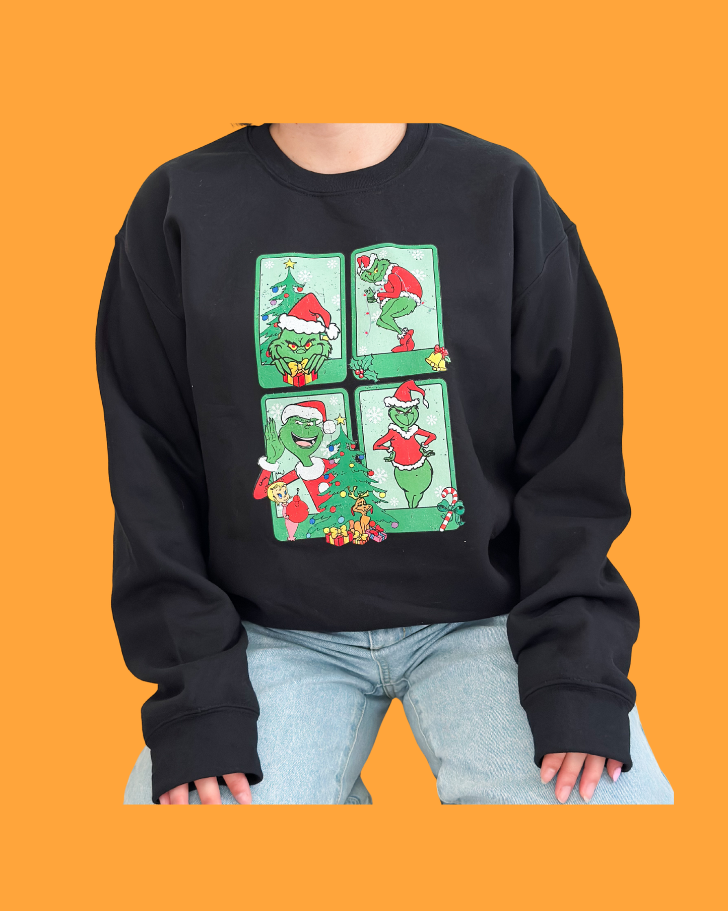 Suéter navideño del Grinch negro