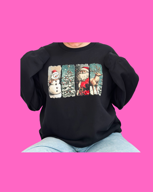 Suéter navideño negro