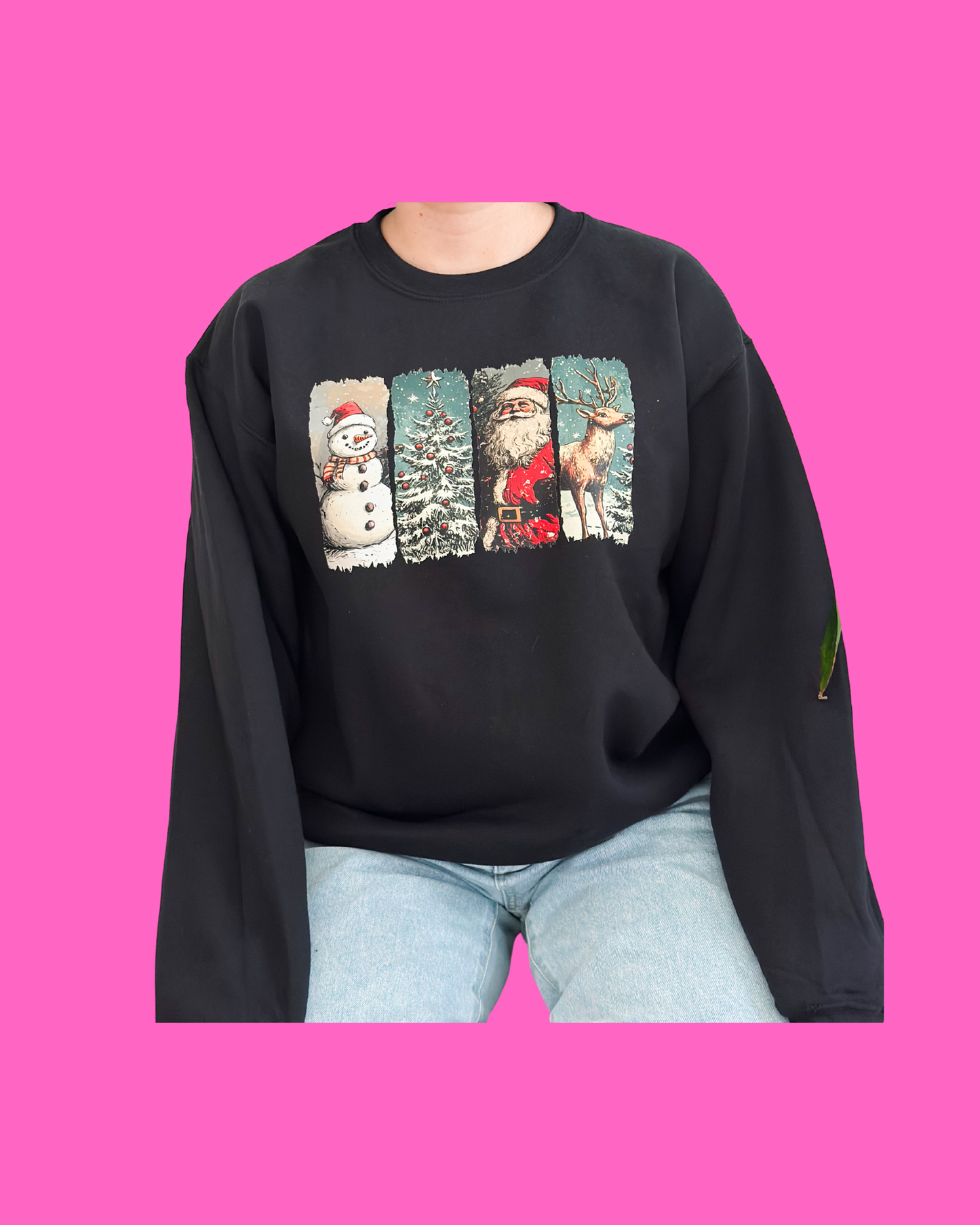 Suéter navideño negro