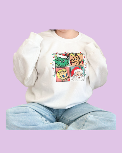 Suéter navideño  del Grinch blanco