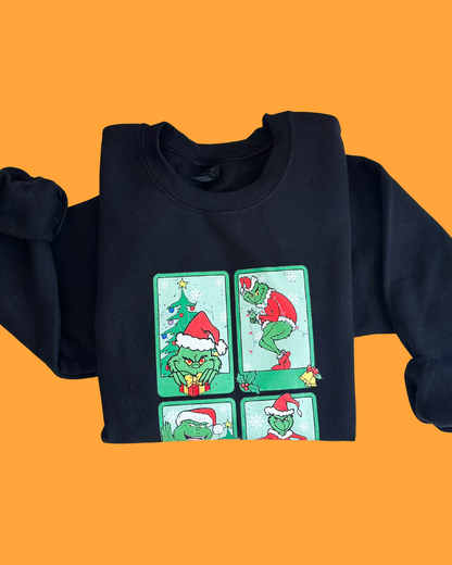 Suéter navideño del Grinch negro